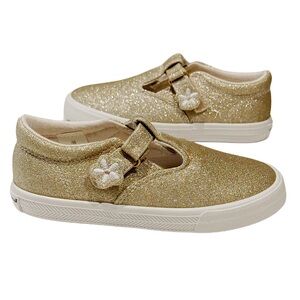 Cupcakes & Cashmere Gold Sparkly shoes